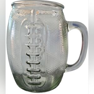 Home Essentials and Beyond LARGE Football Shape 40 Oz Glass Beer Mug Clear Glass